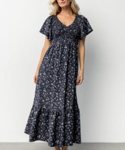 Jerah Smocked Dress | Midnight Floral