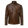 Men’s Level Brown Leather Jacket