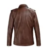 Mens Beast Spanish Brown Biker Leather Jacket