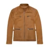 Men’s Slim Fit Brown Leather Jacket