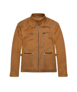 Men’s Slim Fit Brown Leather Jacket